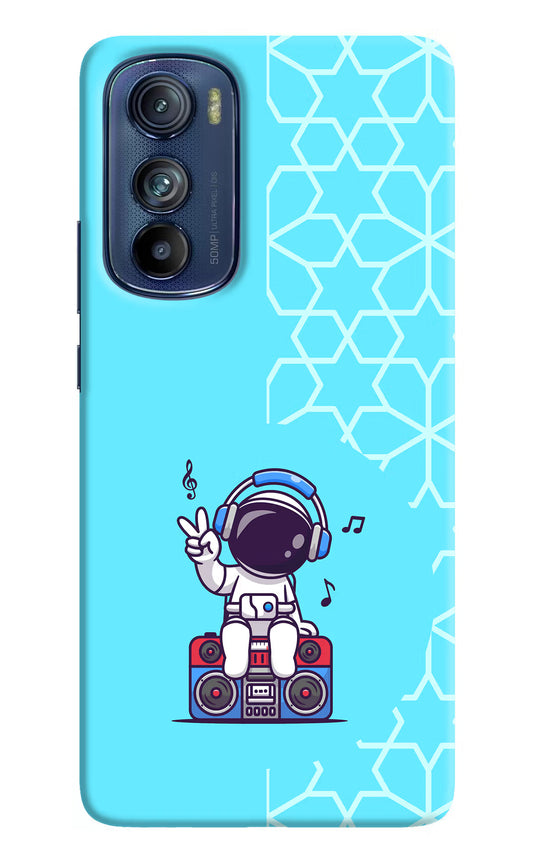 Cute Astronaut Chilling Moto Edge 30 Hard Case Back Cover by Casekaro