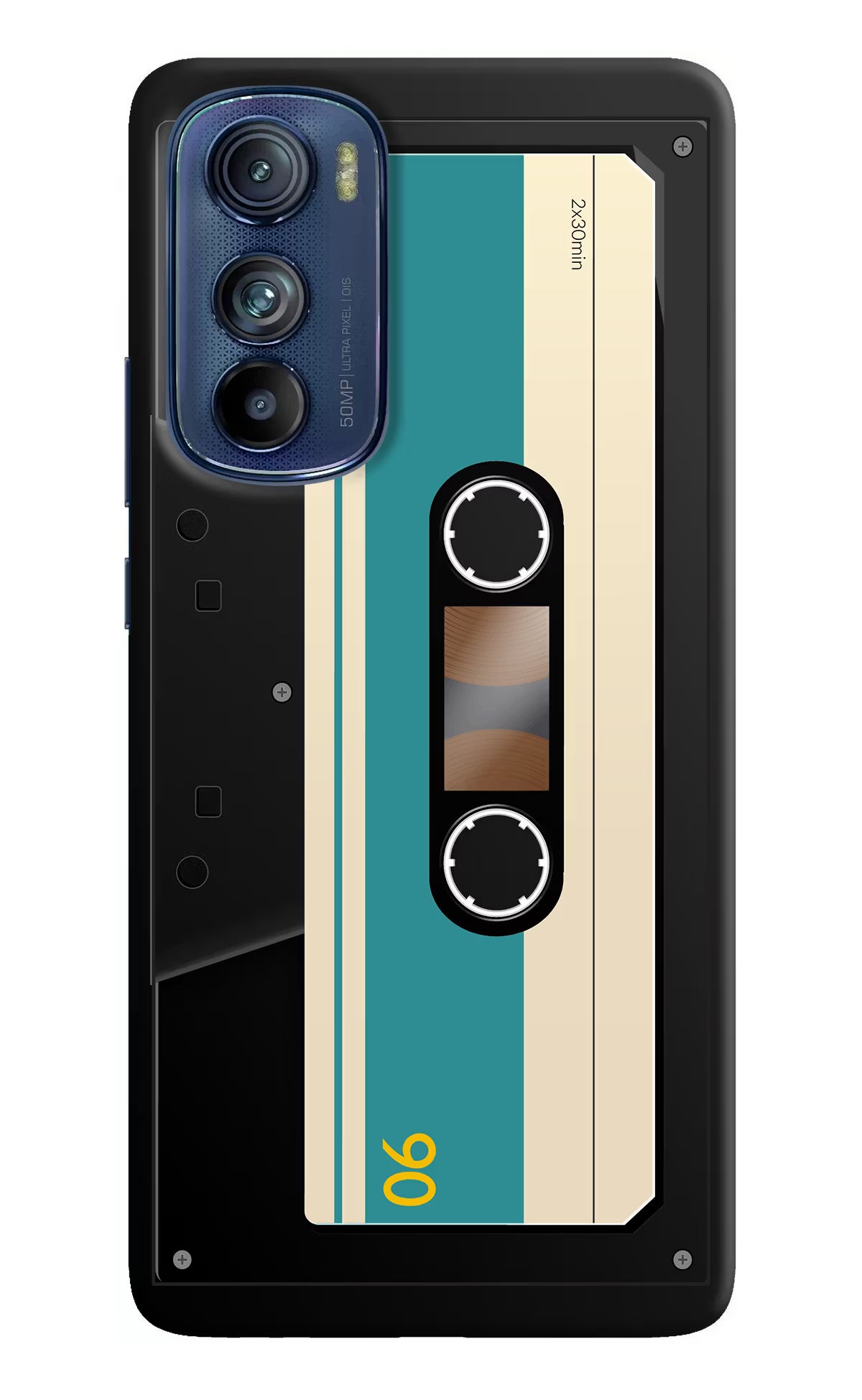 Cassette Moto Edge 30 Hard Case Back Cover by Casekaro