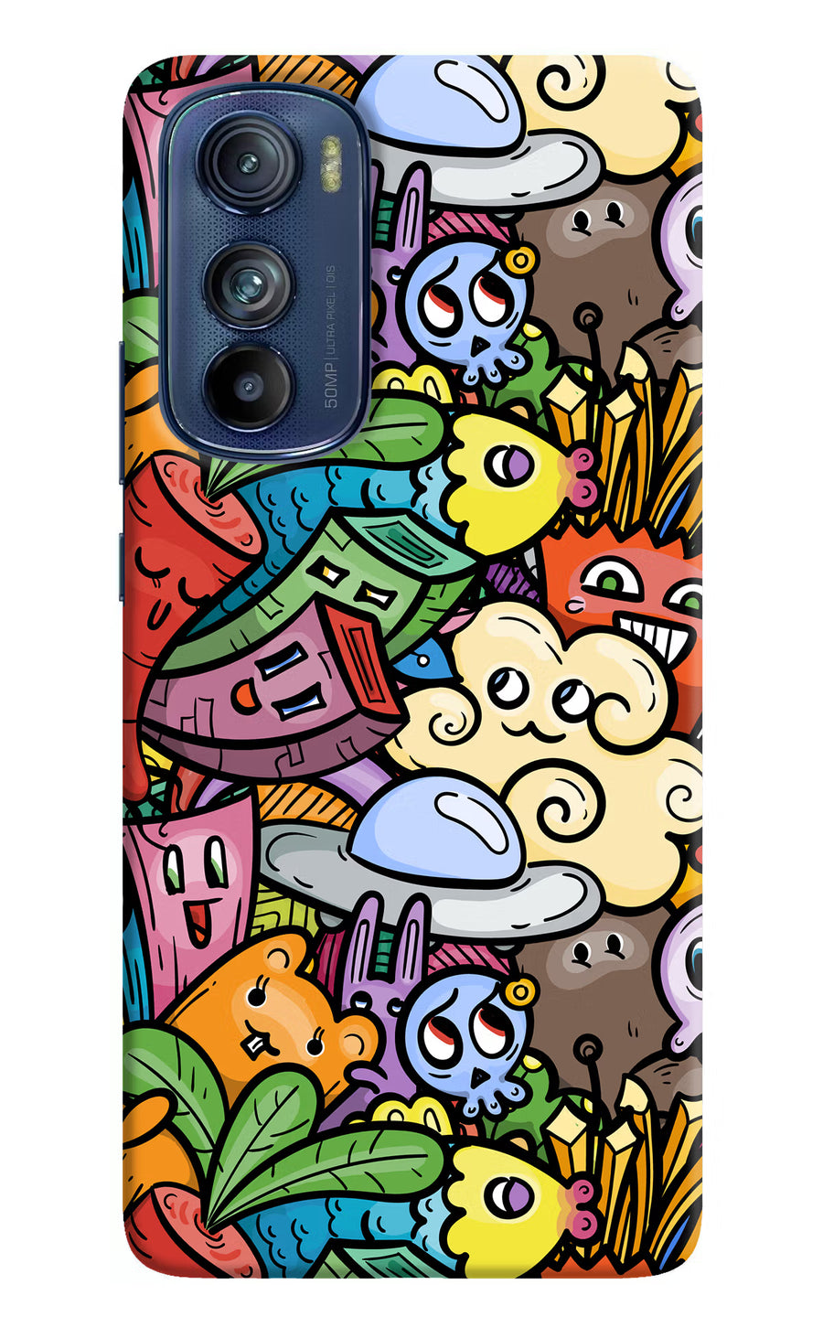 Veggie Doodle Moto Edge 30 Back Cover, Hard case