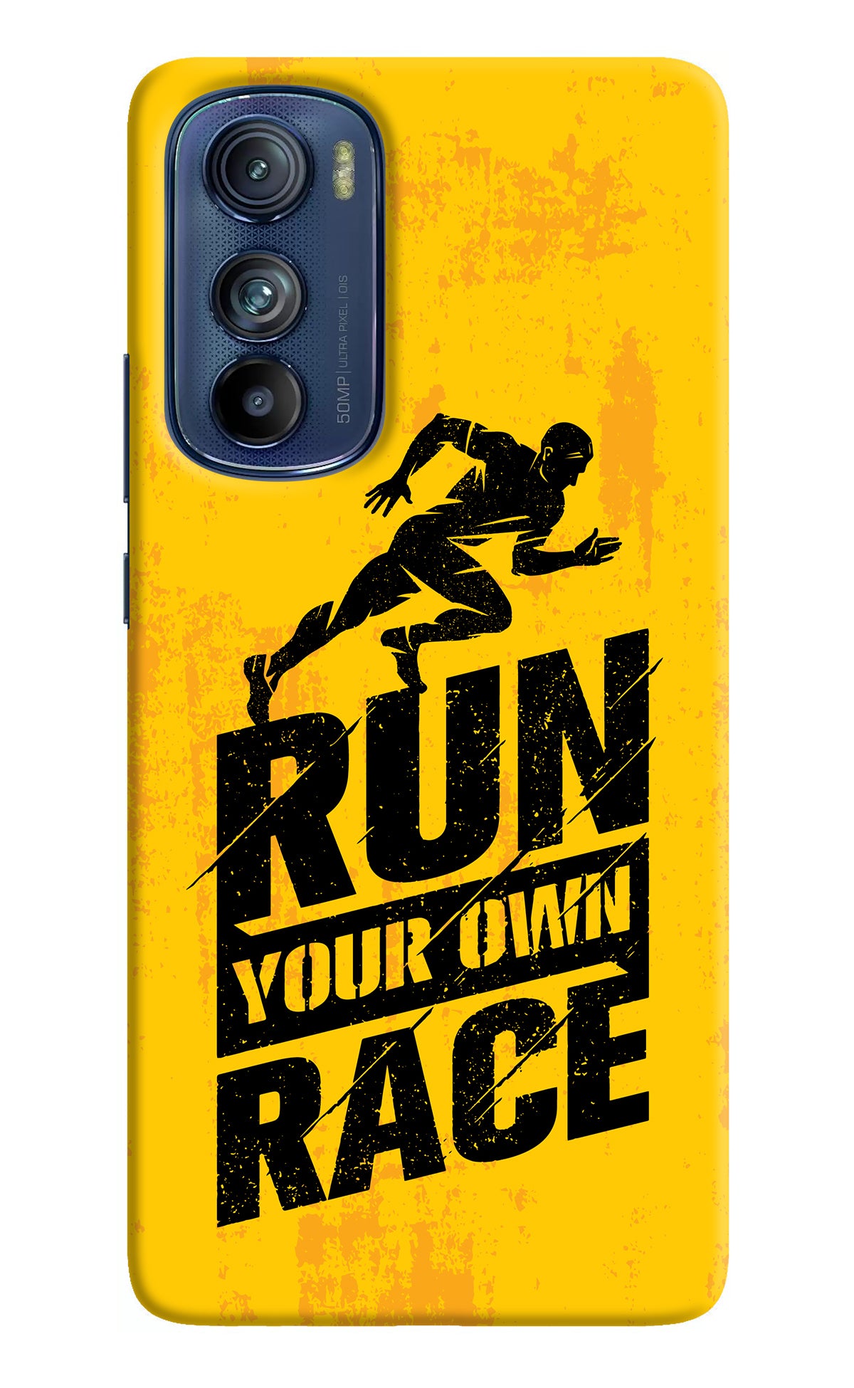 Run Your Own Race Moto Edge 30 Back Cover