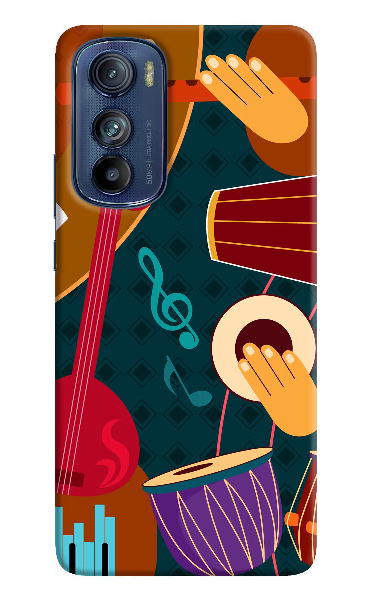 Music Instrument Moto Edge 30 Hard Case Back Cover by Casekaro