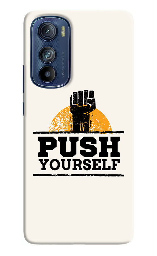 Push Yourself Moto Edge 30 Hard Case Back Cover by Casekaro