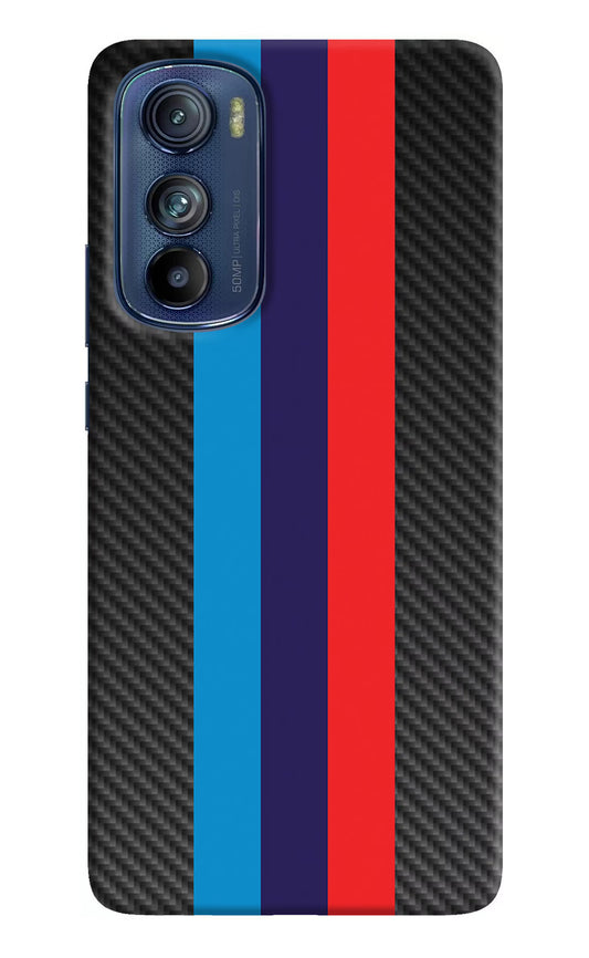 BMW Stripes Pattern Moto Edge 30 Hard Case Back Cover by Casekaro