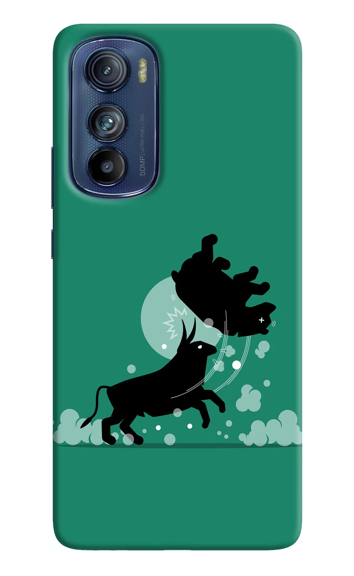 Bull Conqueror Moto Edge 30 Hard Case Back Cover by Casekaro