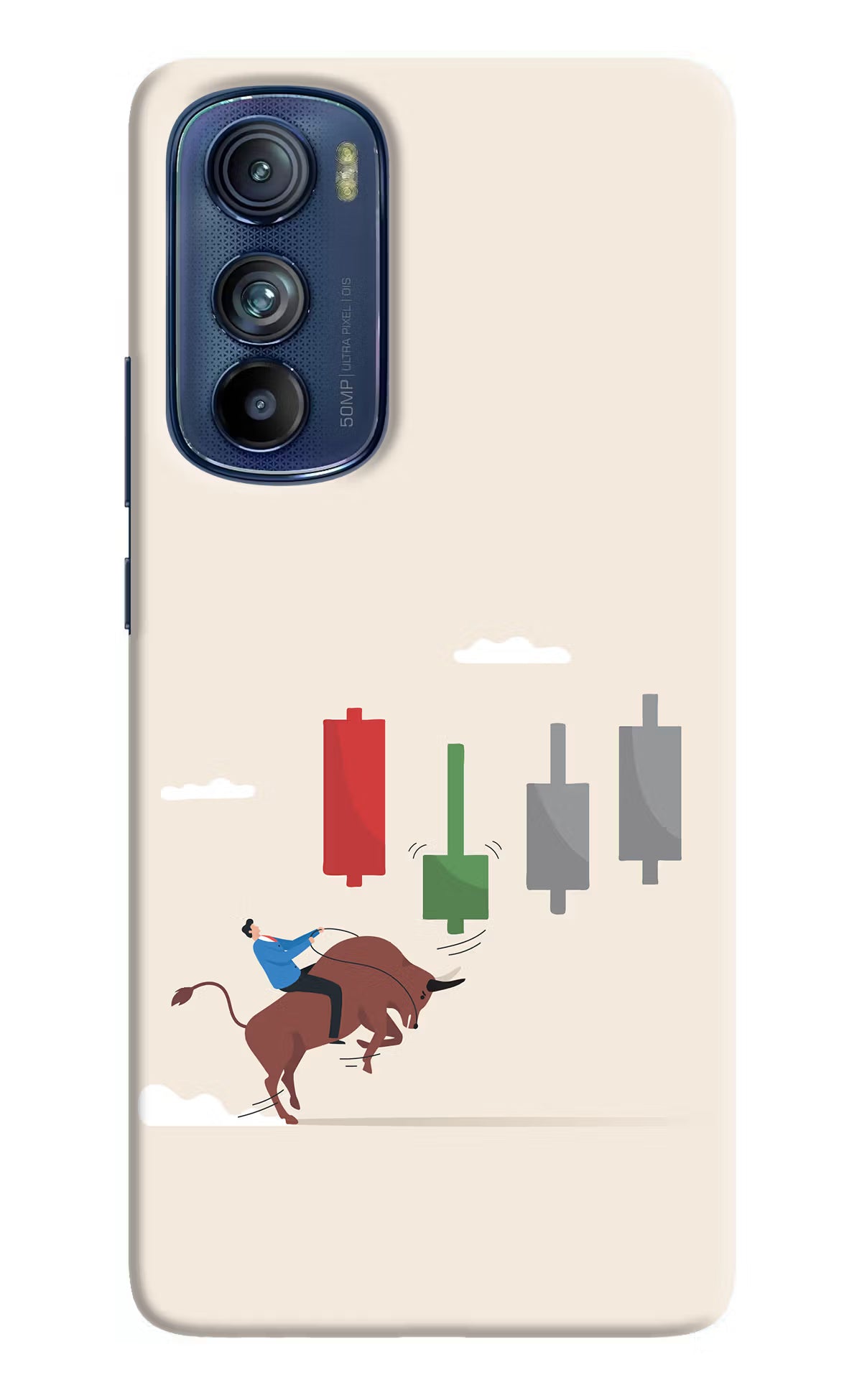 Bull Trading Momentum Moto Edge 30 Hard Case Back Cover by Casekaro