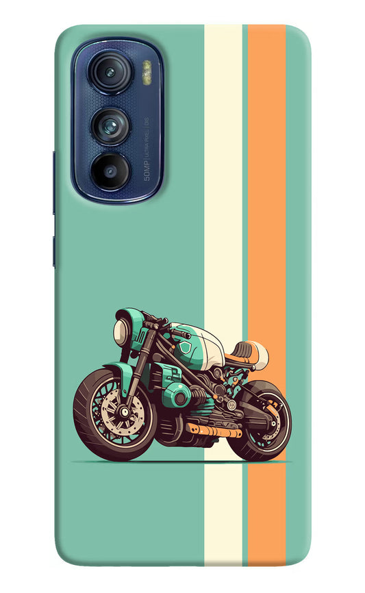 Striped Moto Drift Moto Edge 30 Hard Case Back Cover by Casekaro