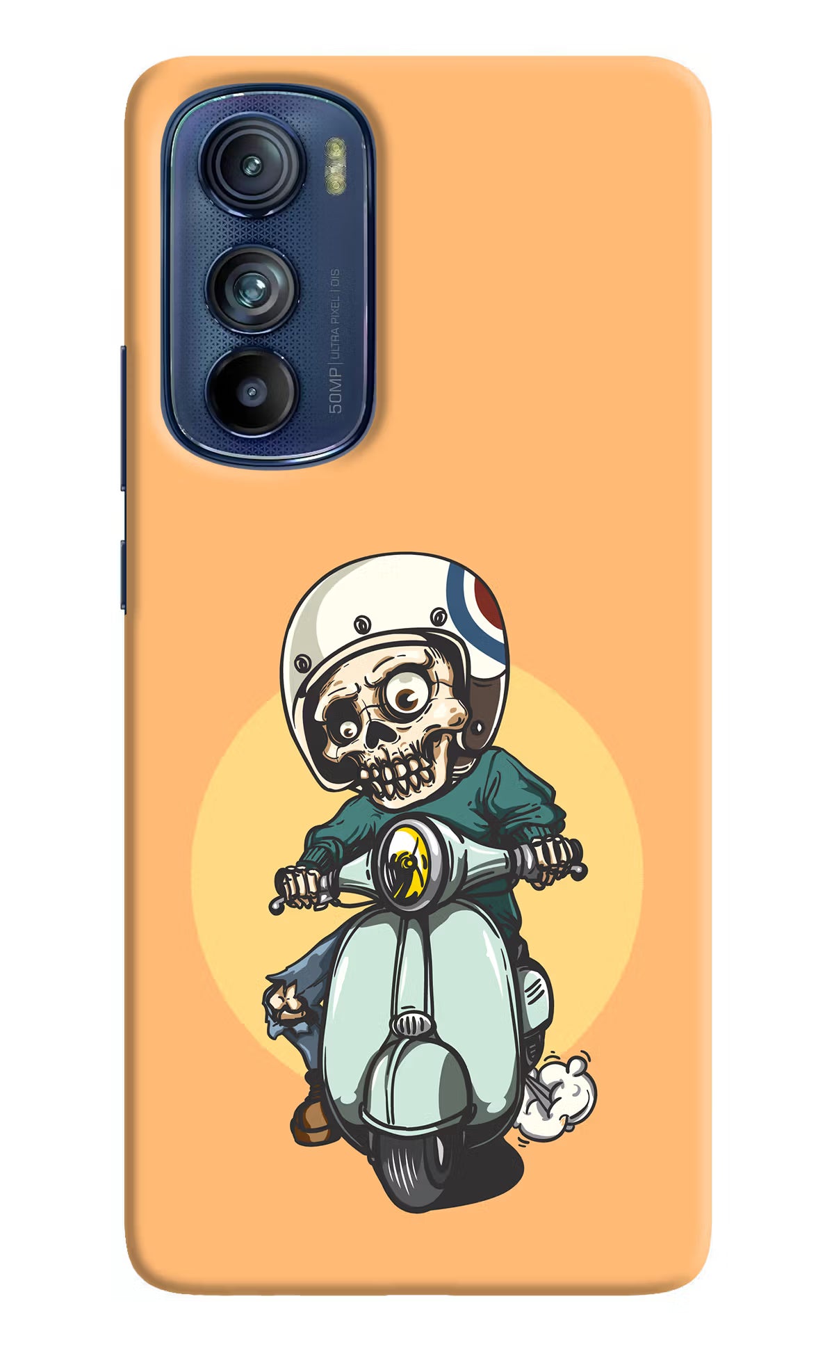 Undead Biker Moto Edge 30 Hard Case Back Cover by Casekaro