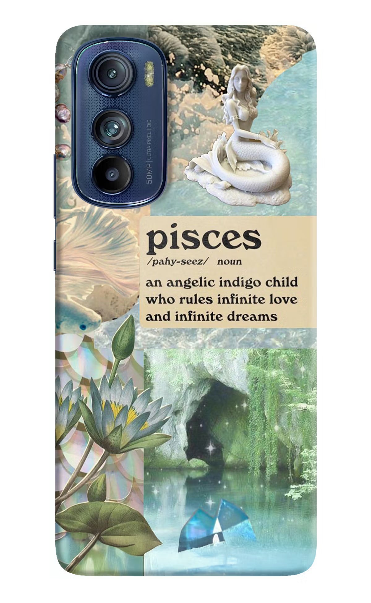 Pisces Zodiac Moto Edge 30 Hard Case Back Cover by Casekaro