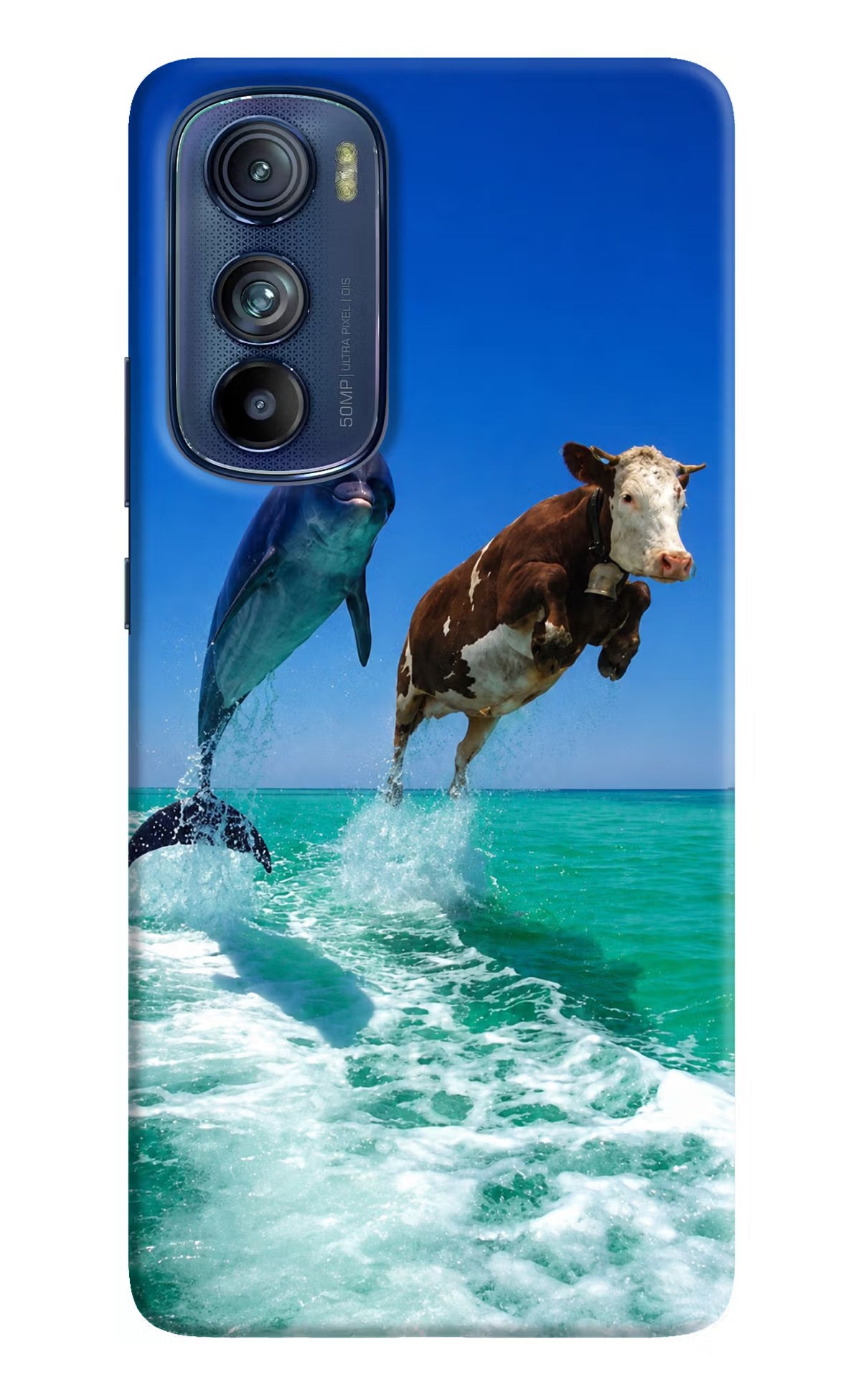 Dolphin vs Cow Moto Edge 30 Back Cover