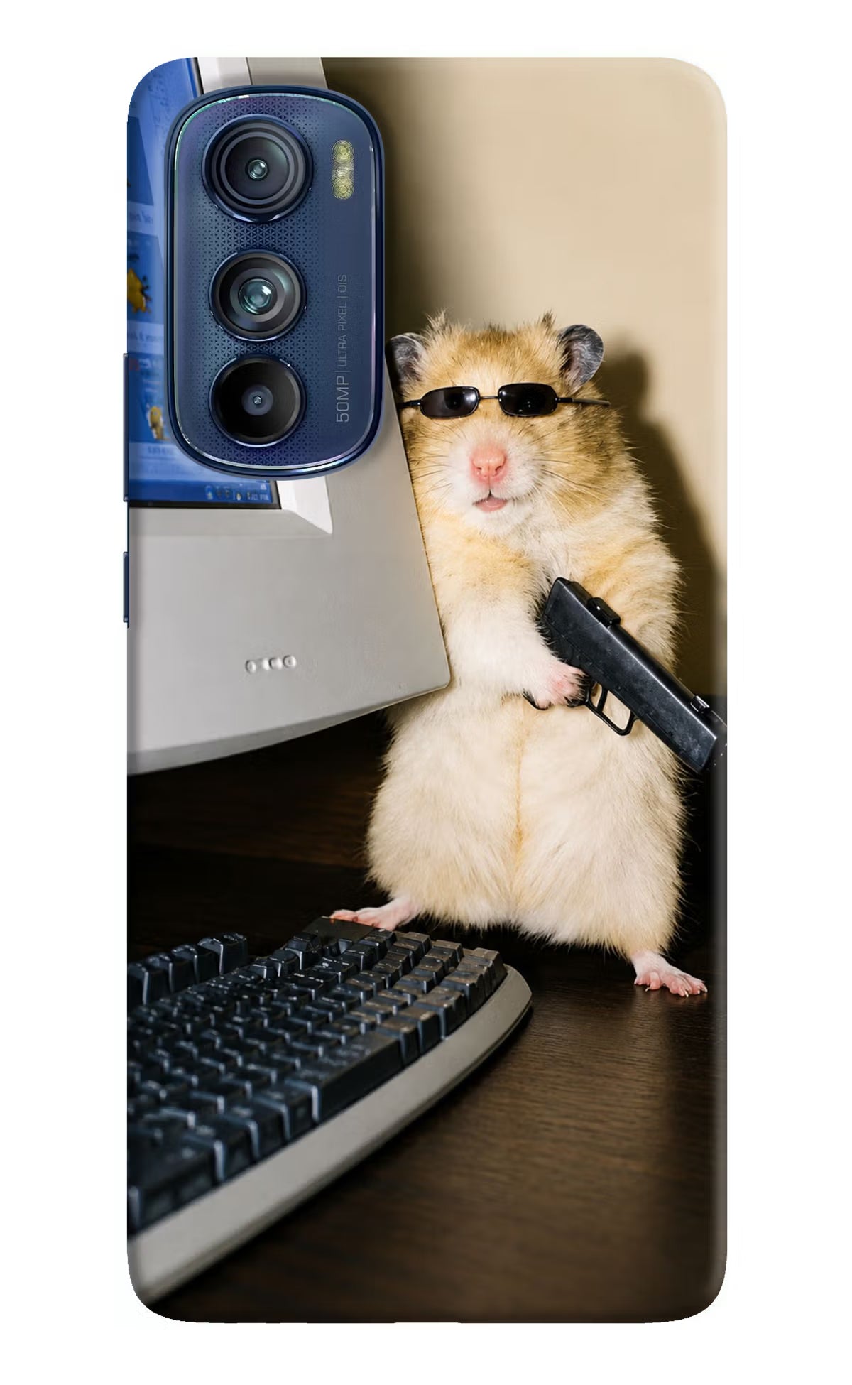 Hacker Hamster Moto Edge 30 Back Cover