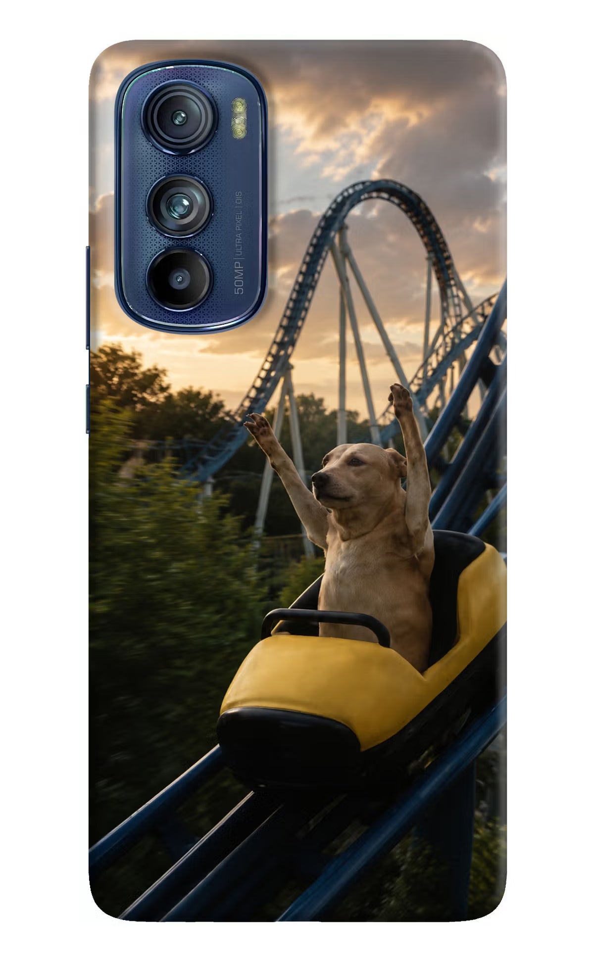 Rollercoaster Dog Moto Edge 30 Back Cover