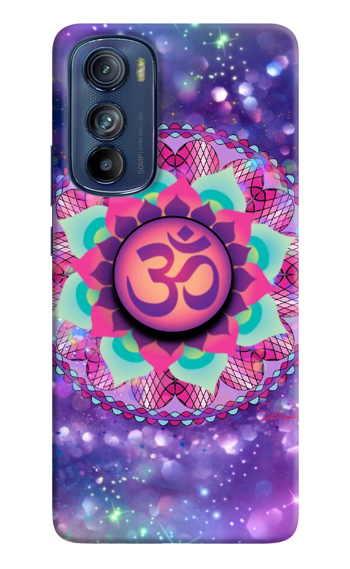 Om Purple Moto Edge 30 Pop Case by Casekaro