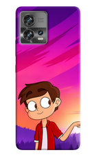 Marco Sunset Moto Edge 30 Fusion Hard Case Back Cover by Casekaro