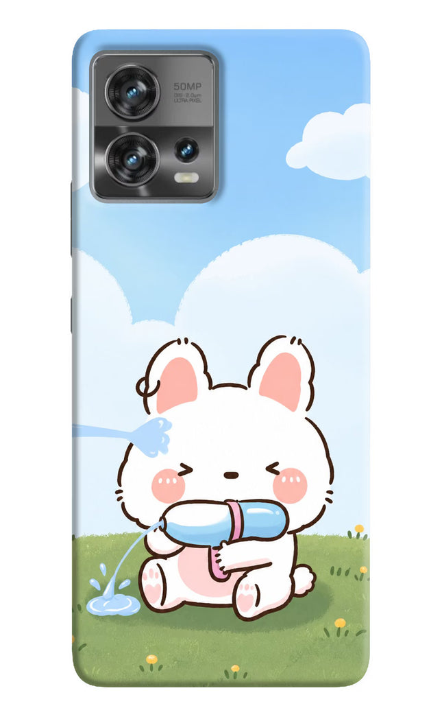 Bunny Treat Moto Edge 30 Fusion Hard Case Back Cover by Casekaro