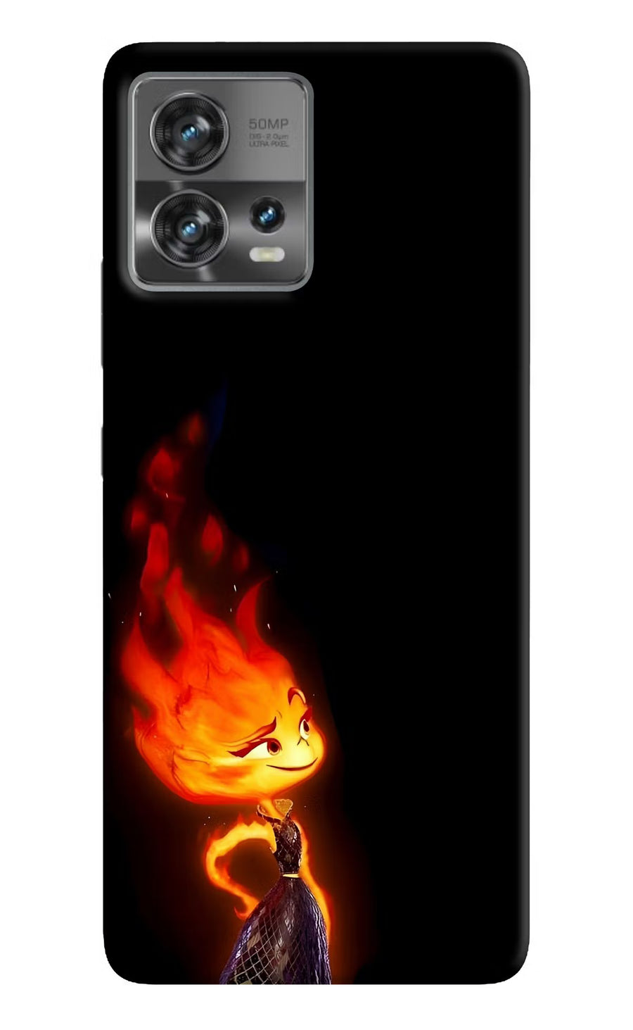 Ember Flame Moto Edge 30 Fusion Back Cover, Hard case
