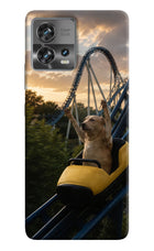 Rollercoaster Dog Moto Edge 30 Fusion Hard Case Back Cover by Casekaro