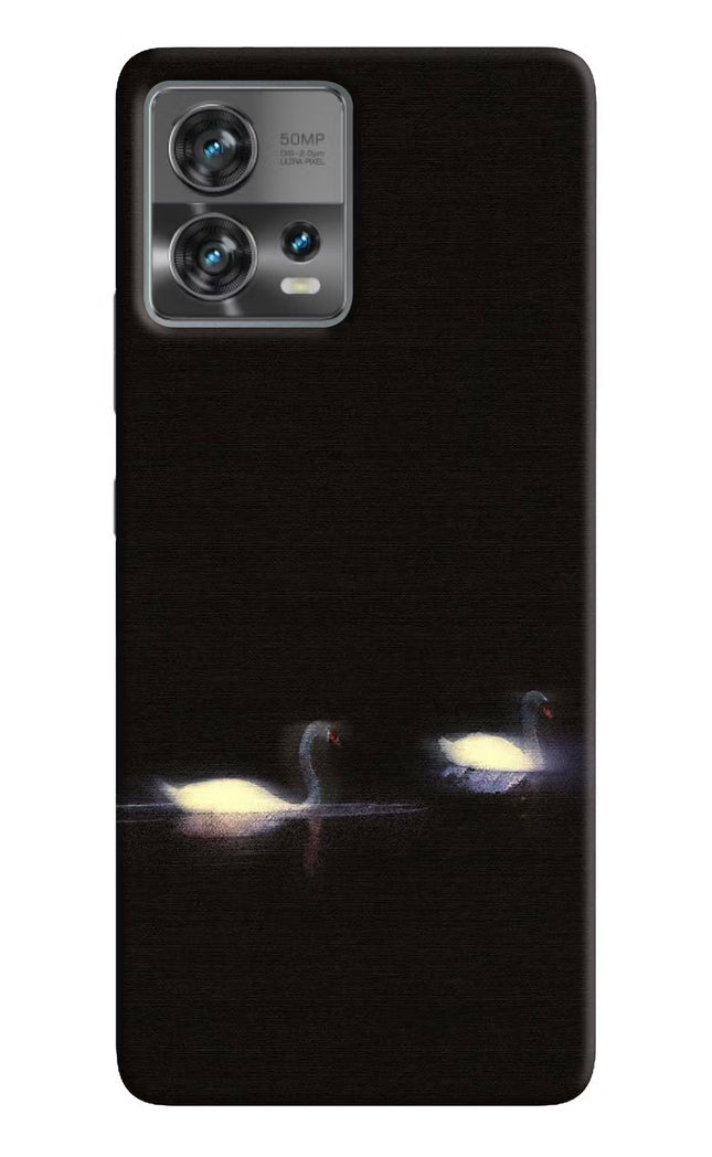 Silent Swans Moto Edge 30 Fusion Hard Case Back Cover by Casekaro