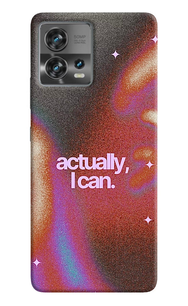 Pink Aura Moto Edge 30 Fusion Hard Case Back Cover by Casekaro