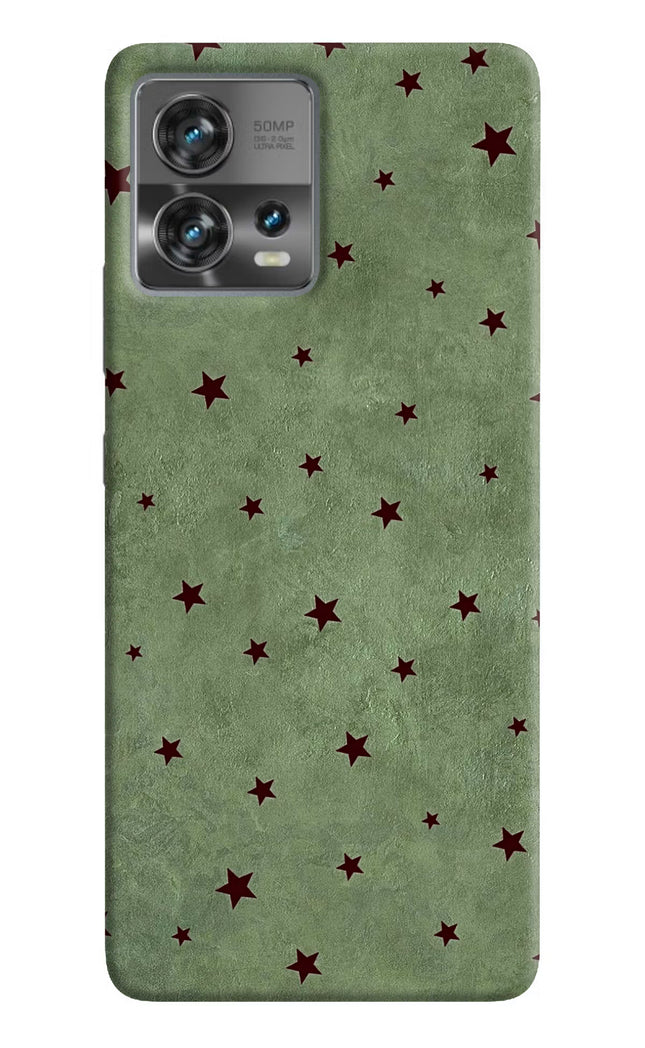 Green Stars Moto Edge 30 Fusion Hard Case Back Cover by Casekaro