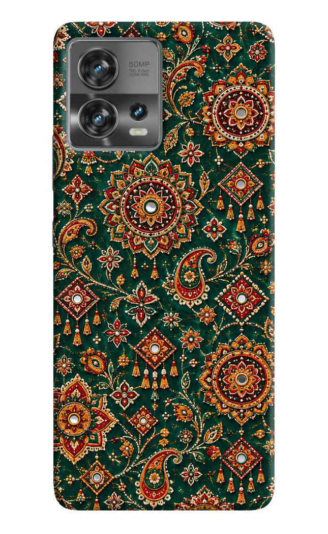 Green Pataka Moto Edge 30 Fusion Hard Case Back Cover by Casekaro