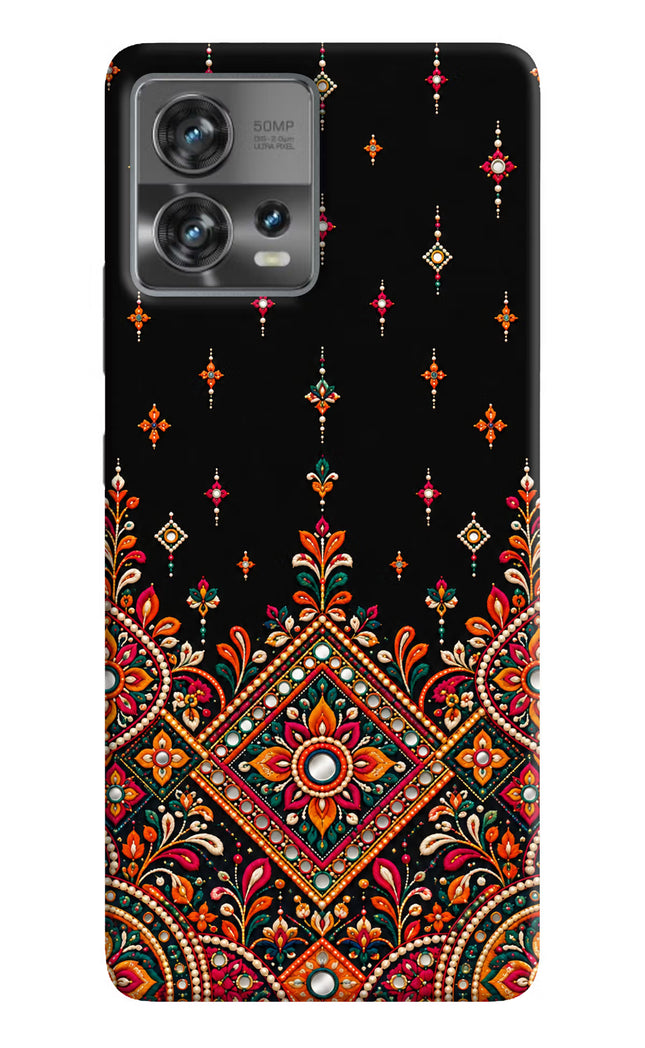 Noir Mehfil Moto Edge 30 Fusion Hard Case Back Cover by Casekaro