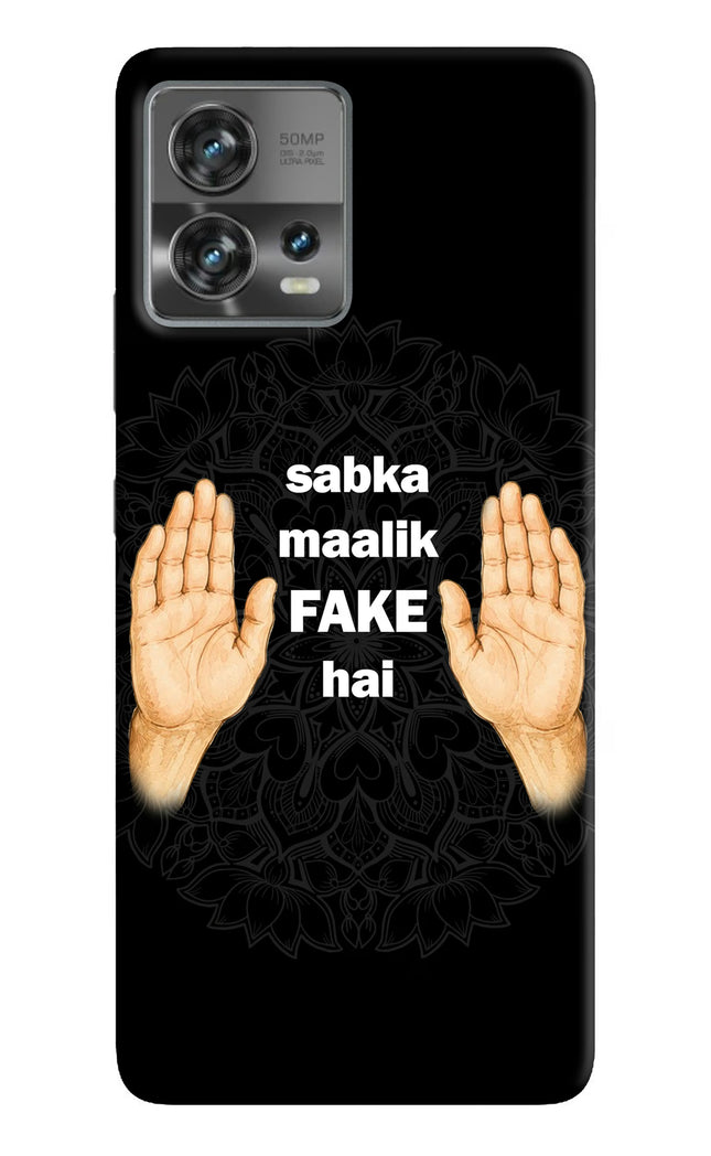 Sabka Malik Fake Moto Edge 30 Fusion Hard Case Back Cover by Casekaro