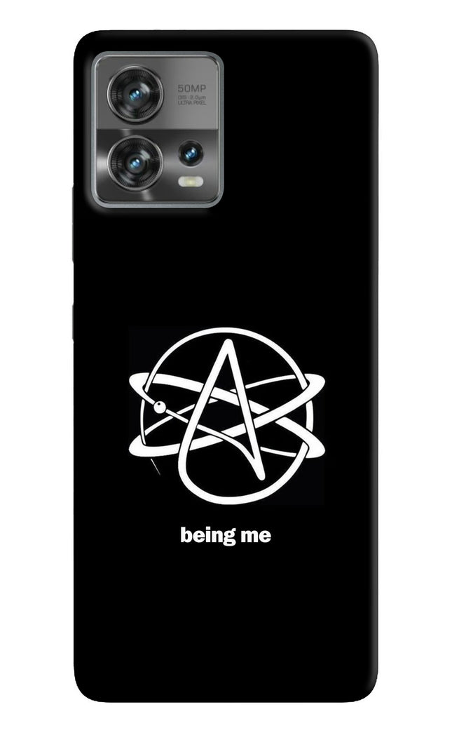 Atheist Symbol Moto Edge 30 Fusion Hard Case Back Cover by Casekaro