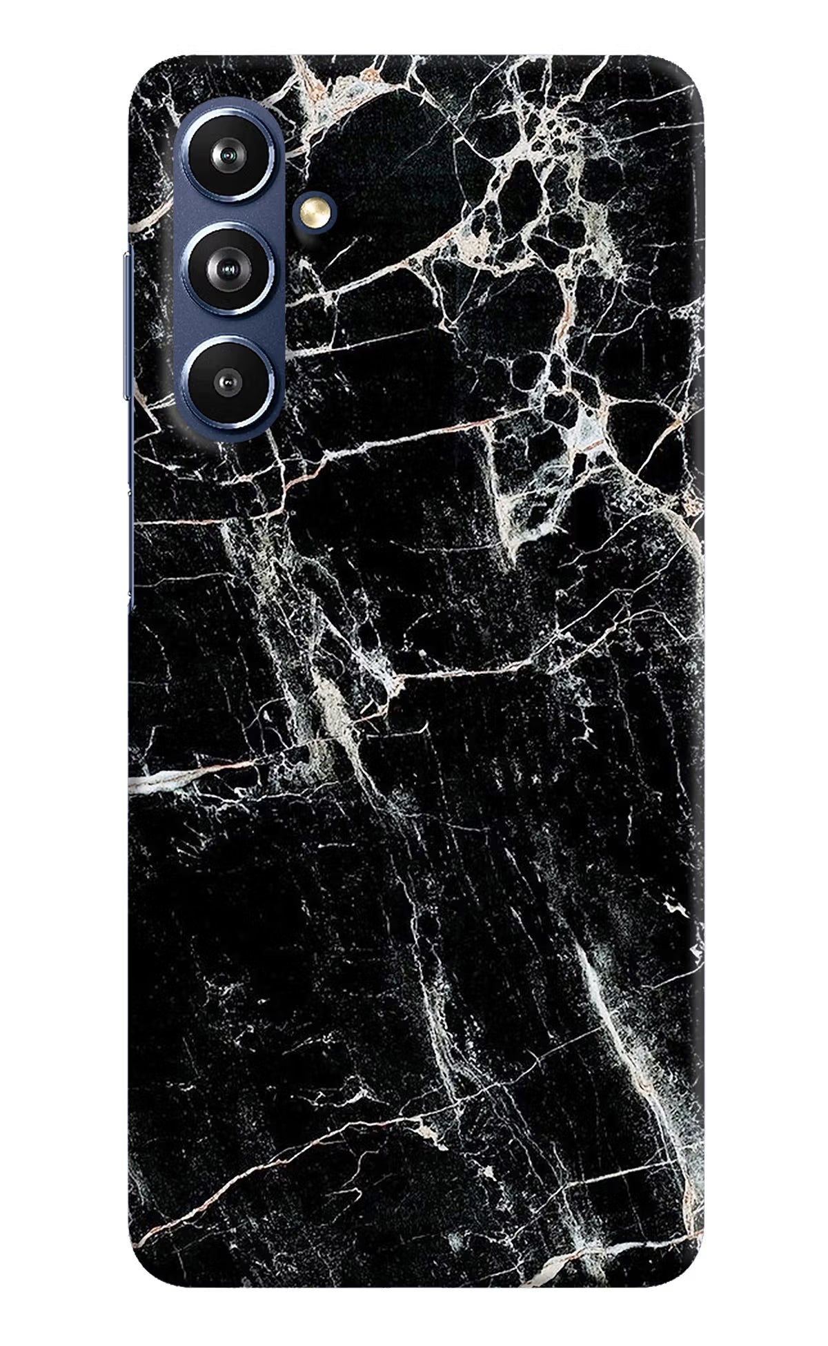 Black Marble Texture Samsung F54 5G Hard Case Back Cover by Casekaro