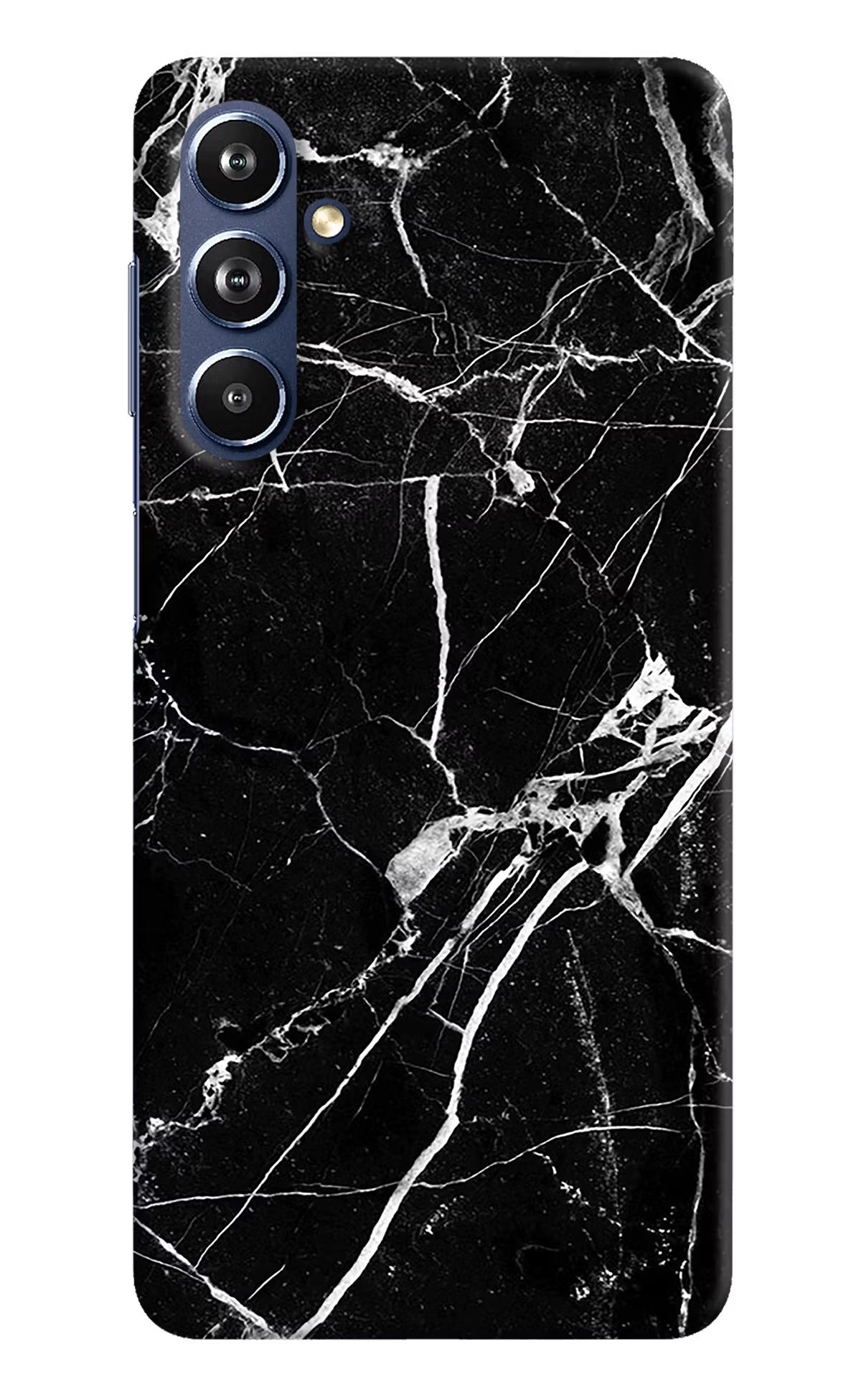 Black Marble Pattern Samsung F54 5G Hard Case Back Cover by Casekaro