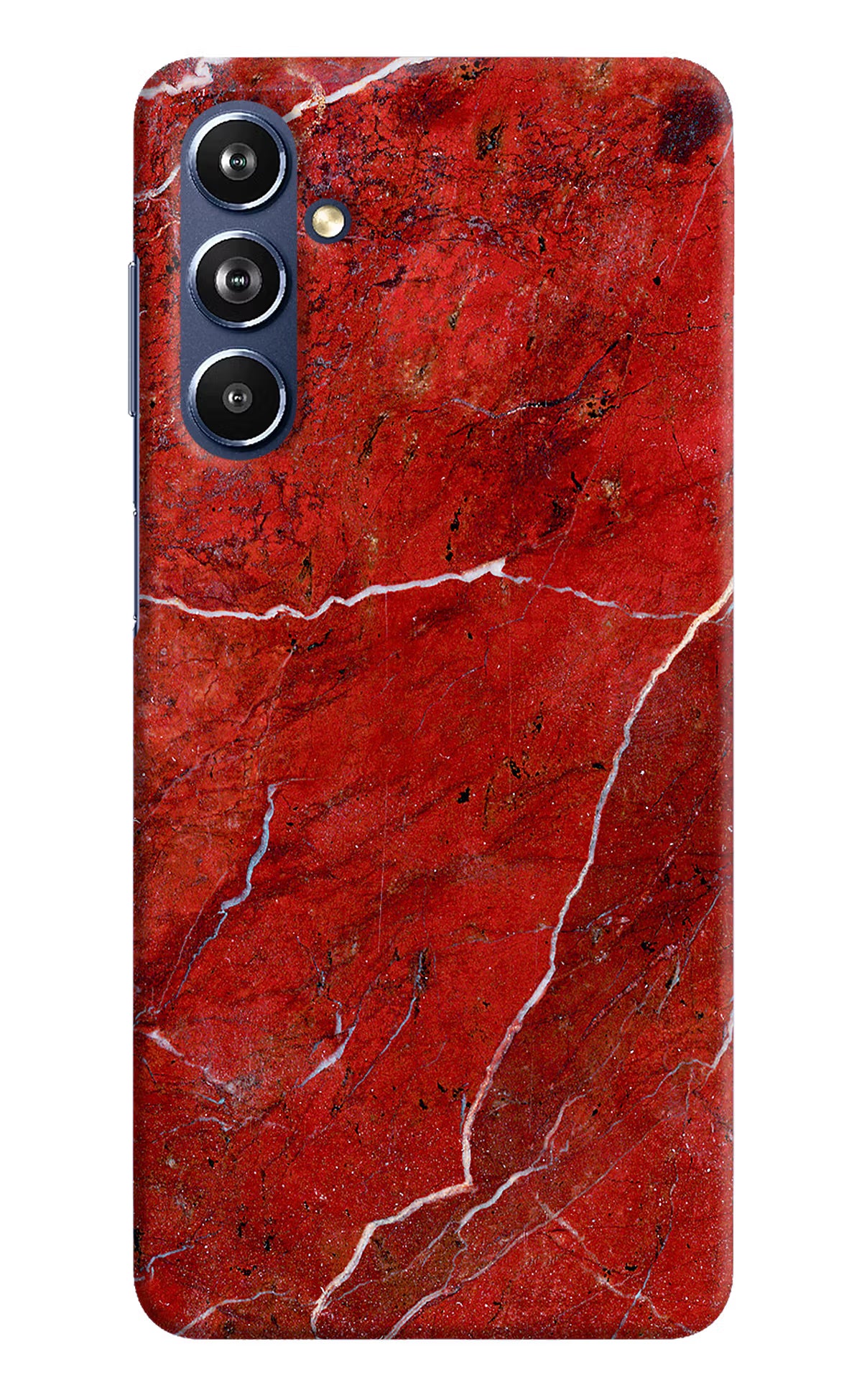 Red Marble Design Samsung F54 5G Hard Case Back Cover by Casekaro