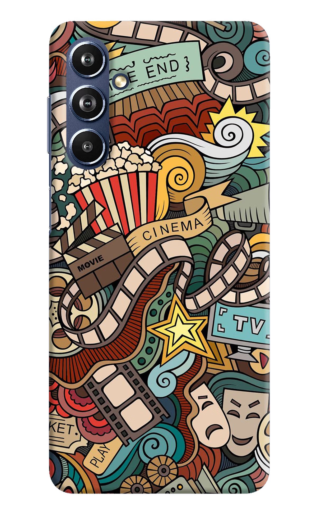 Cinema Abstract Samsung F54 5G Hard Case Back Cover by Casekaro