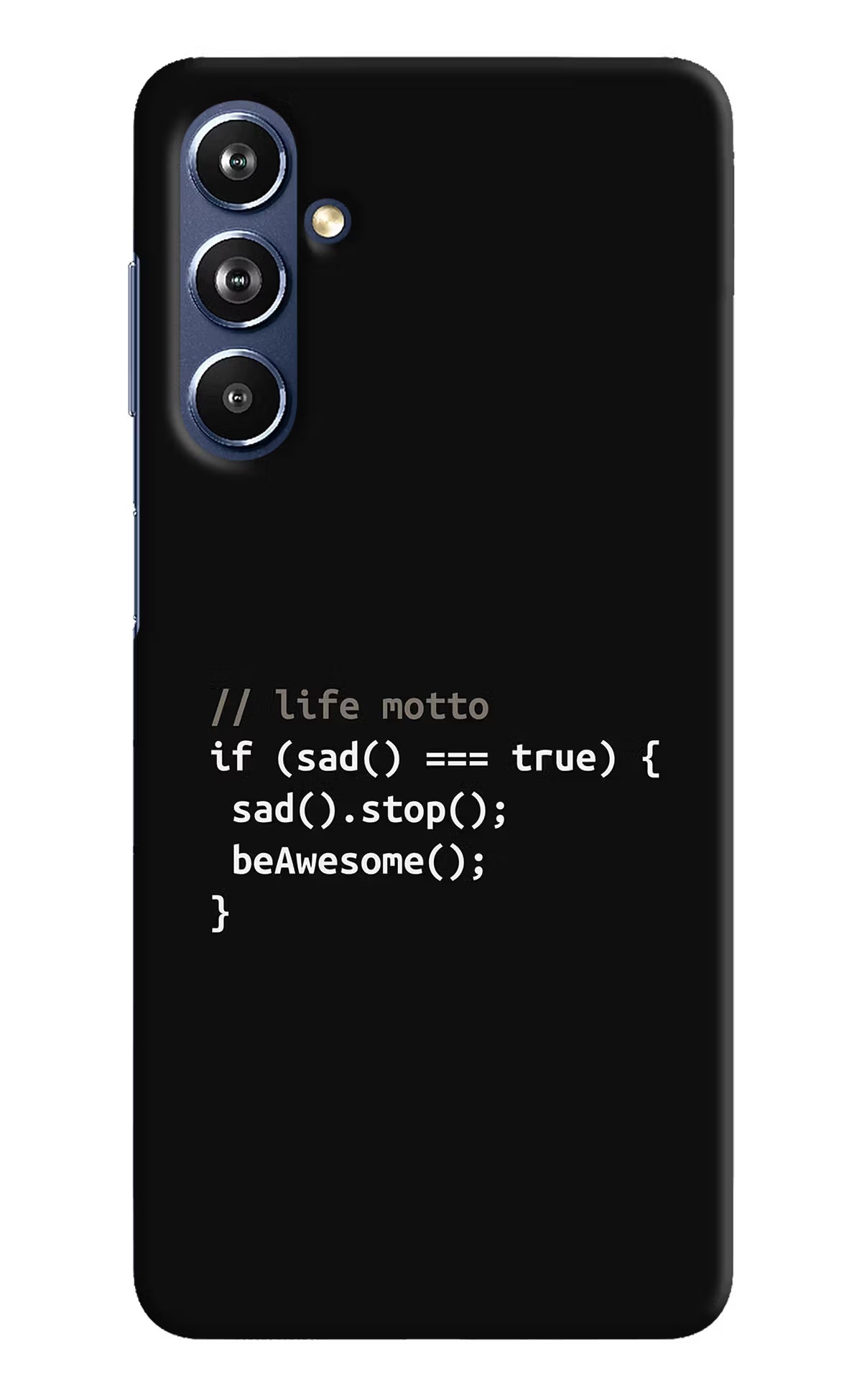 Life Motto Code Samsung F54 5G Hard Case Back Cover by Casekaro