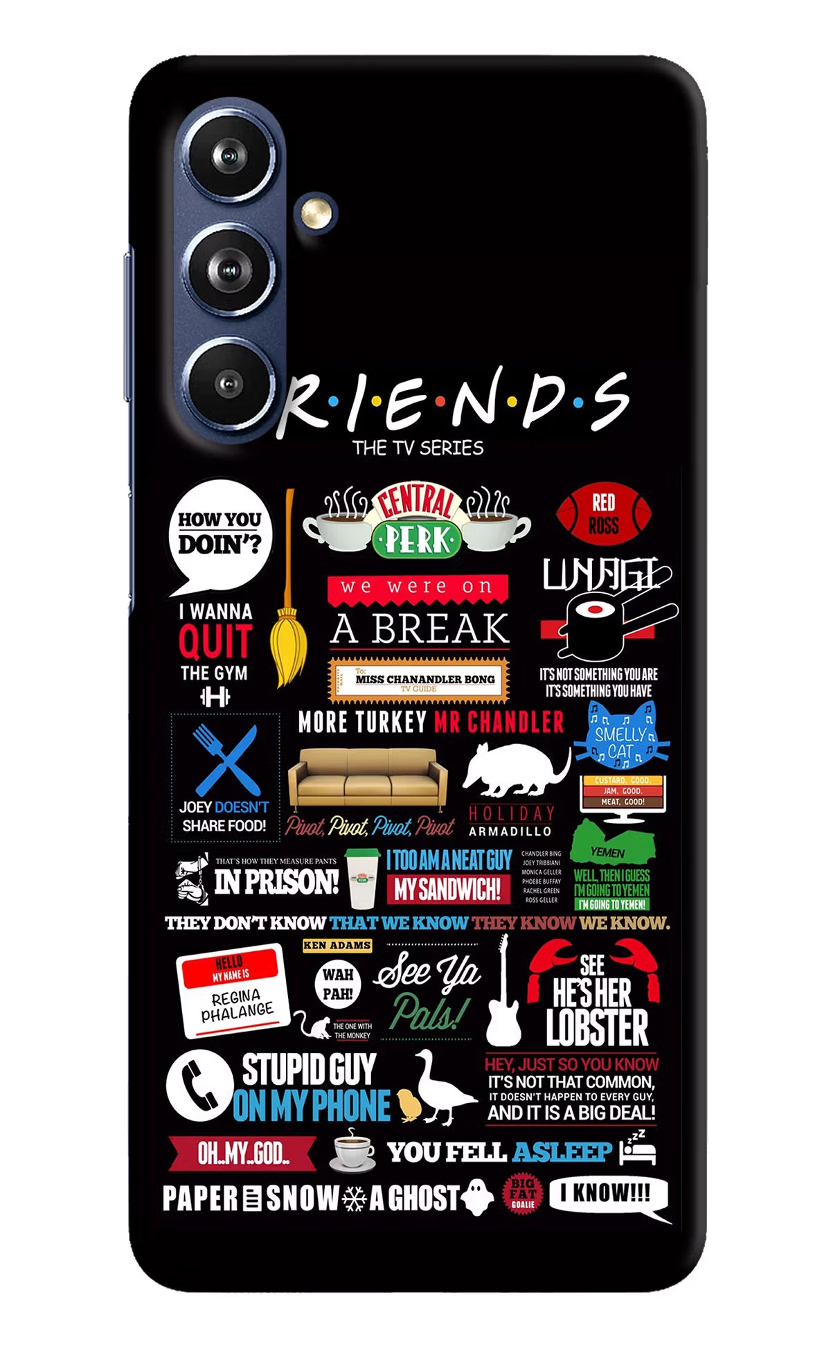 FRIENDS Samsung F54 5G Hard Case Back Cover by Casekaro