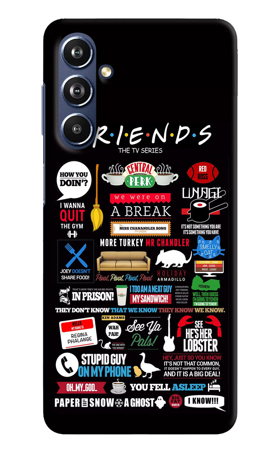 FRIENDS Samsung F54 5G Back Cover, Hard case