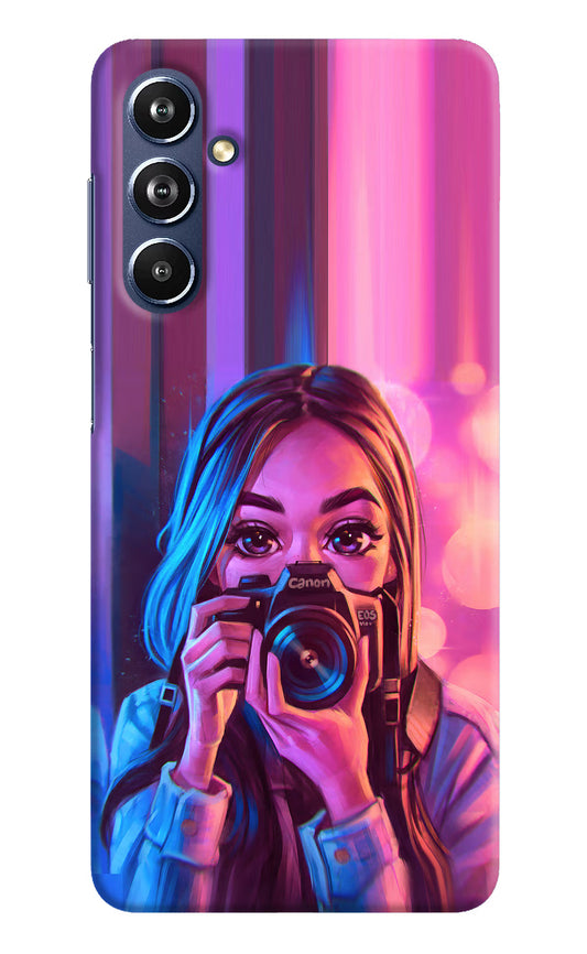 Girl Photographer Samsung F54 5G Hard Case Back Cover by Casekaro