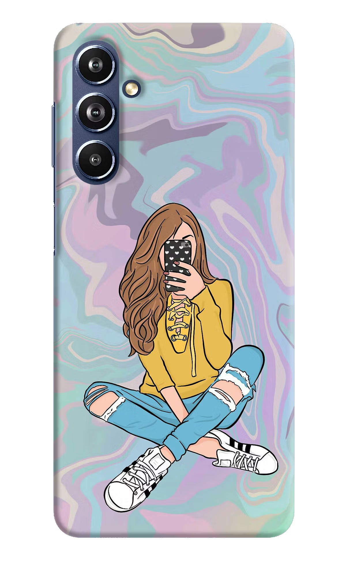 Selfie Girl Samsung F54 5G Hard Case Back Cover by Casekaro