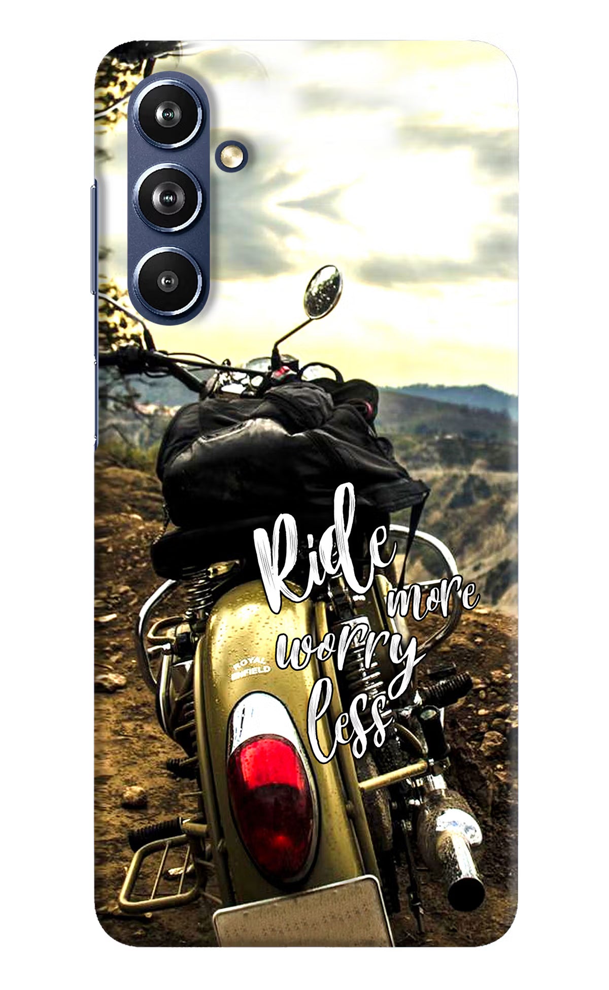 Ride More Worry Less Samsung F54 5G Hard Case Back Cover by Casekaro