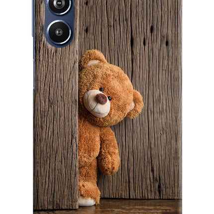 Teddy Wooden Samsung F54 5G Hard Case Back Cover by Casekaro