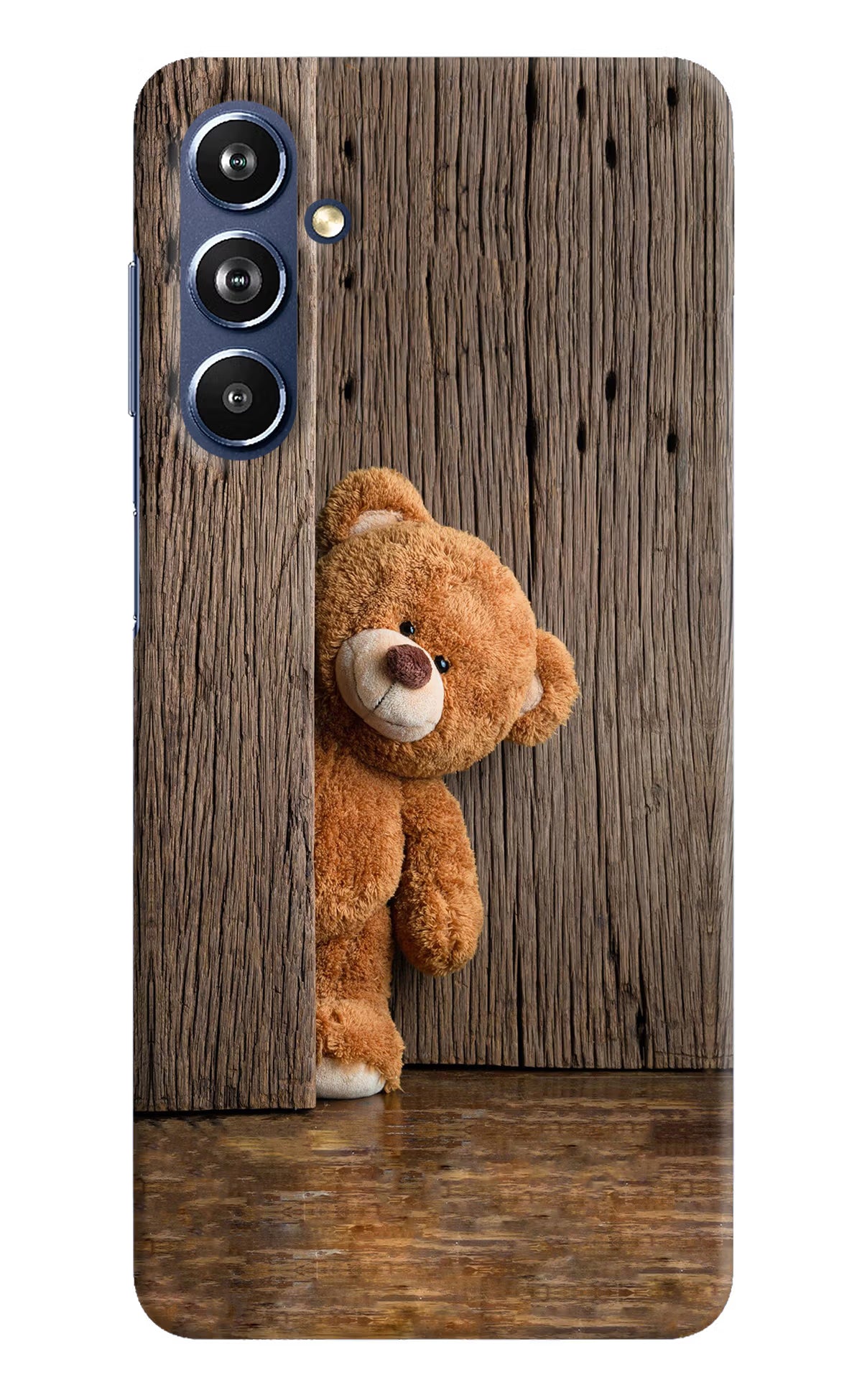 Teddy Wooden Samsung F54 5G Hard Case Back Cover by Casekaro