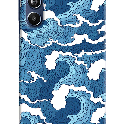 Blue Waves Samsung F54 5G Hard Case Back Cover by Casekaro
