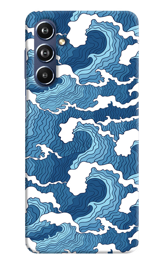 Blue Waves Samsung F54 5G Hard Case Back Cover by Casekaro