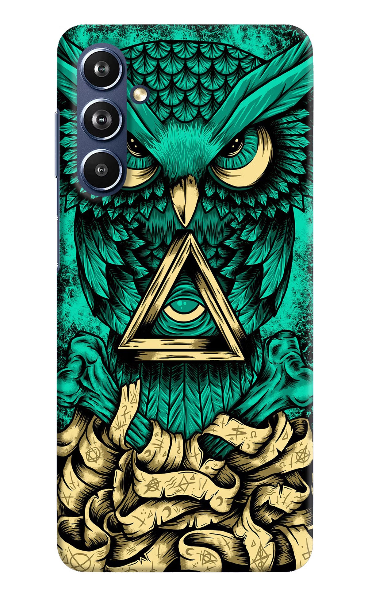 Green Owl Samsung F54 5G Hard Case Back Cover by Casekaro