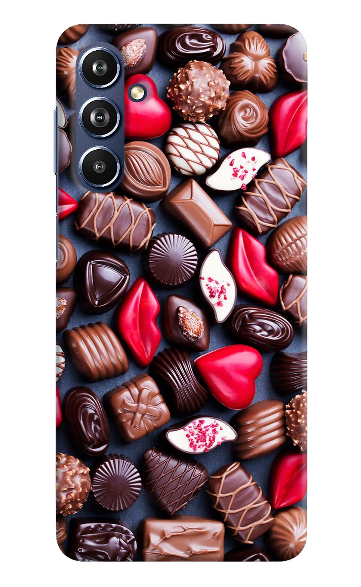Chocolates Samsung F54 5G Hard Case Back Cover by Casekaro