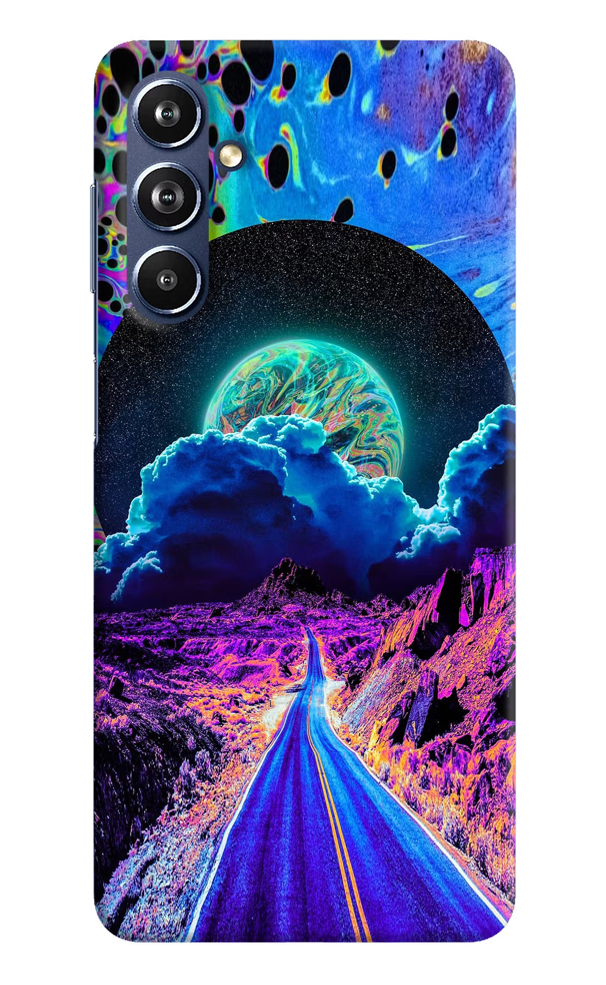 Psychedelic Painting Samsung F54 5G Hard Case Back Cover by Casekaro