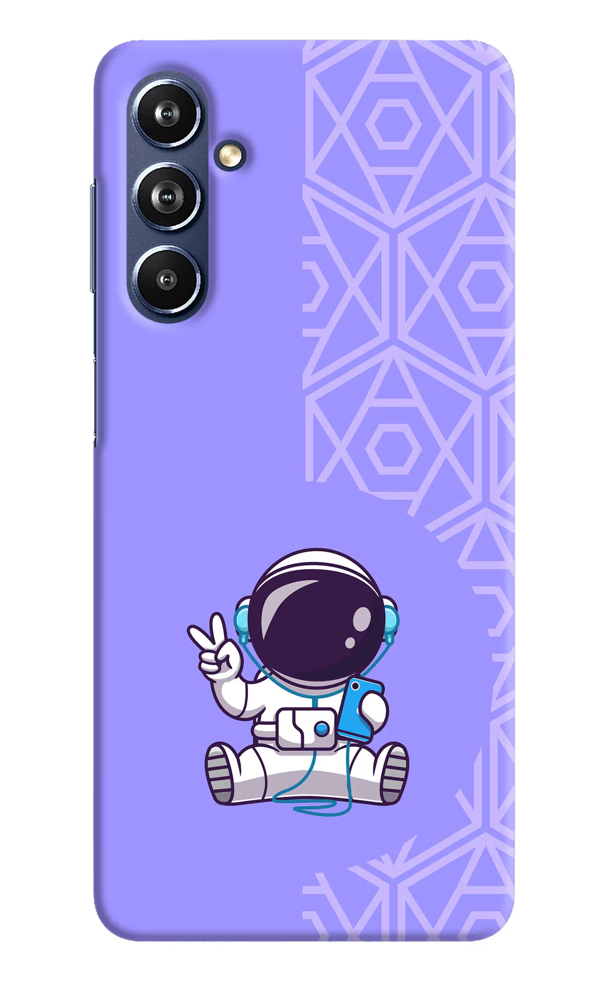 Cute Astronaut Chilling Samsung F54 5G Hard Case Back Cover by Casekaro