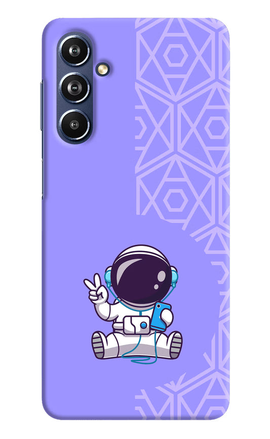 Cute Astronaut Chilling Samsung F54 5G Hard Case Back Cover by Casekaro