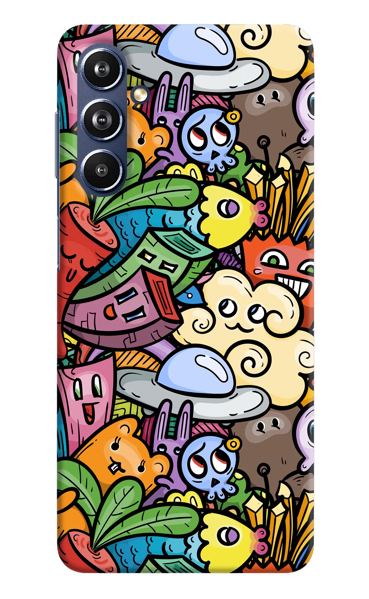 Veggie Doodle Samsung F54 5G Hard Case Back Cover by Casekaro