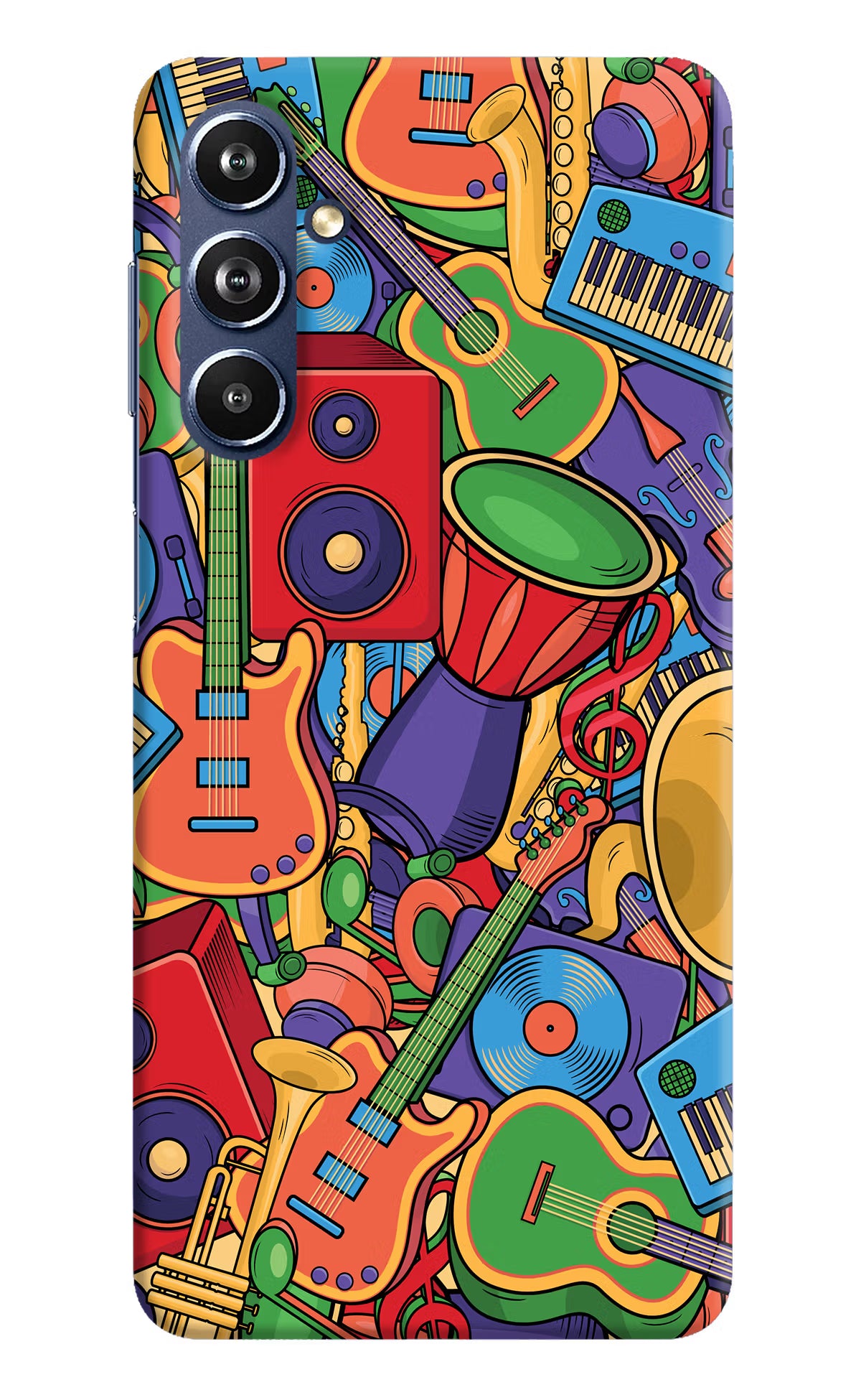 Music Instrument Doodle Samsung F54 5G Hard Case Back Cover by Casekaro