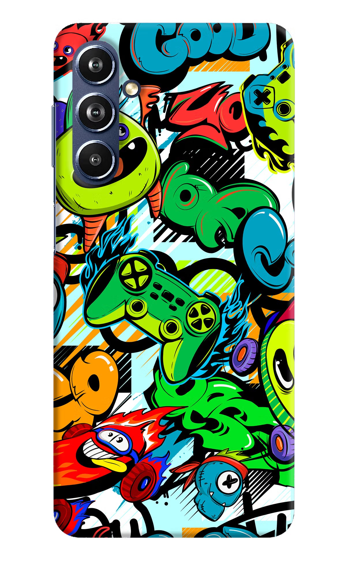 Game Doodle Samsung F54 5G Hard Case Back Cover by Casekaro