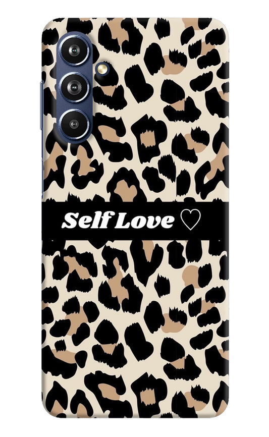 Leopard Print Self Love Samsung F54 5G Hard Case Back Cover by Casekaro
